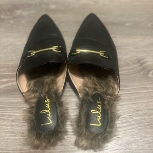 Lulus Antonia Faux Fur Loafer Slides